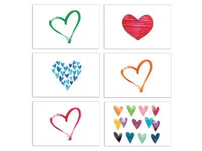 Better Office Cards with Envelopes, 4" x 6", Hearts, 100/Pack (64563-100PK)