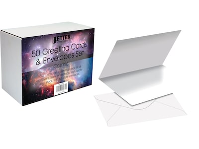 Better Office Cards with Envelopes, 4 x 6, Cosmic, 50/Pack (64575-50PK)