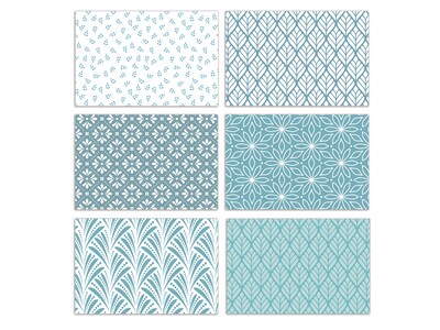 Better Office Cards with Envelopes, 4 x 6, Blue Hue Floral, 100/Pack (64566-100PK)