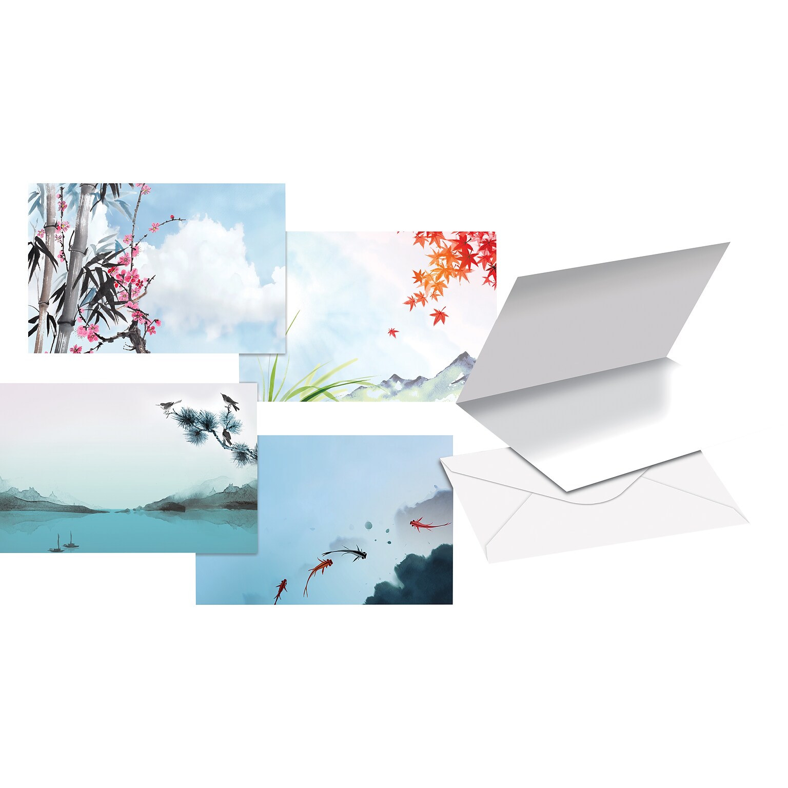 Better Office Cards with Envelopes, 4 x 6, Japanese, 100/Pack (64568-100PK)