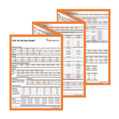 ICD-10-CM Fast Finder: Post-Acute Care (SNF/IRF/HH/H) (19027)