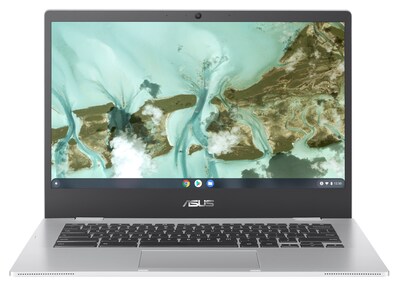 ASUS Chromebook CX1 14 Laptop, Intel Celeron N3350, 4GB Memory, 32GB eMMC, Chrome OS, Silver (CX1400CNA-DS42)