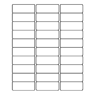 Quill Brand® Laser Address Labels, 1 x 2-5/8, White, 30 Labels/Sheet, 1000 Sheets/Box (Comparable to Avery 5160)