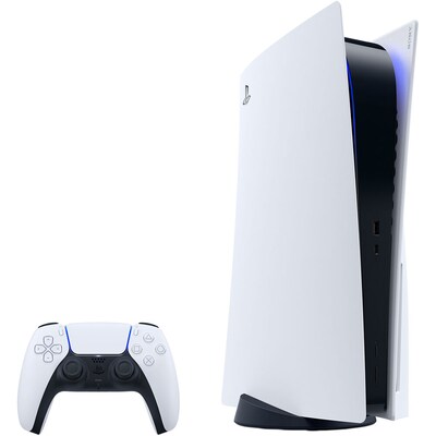 Sony PlayStation 5 Console, 825GB SSD/Integrated I/O Design, White