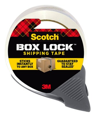 Scotch® Box Lock™ Shipping Packing Tape with Refillable Dispenser, 1.88 in x 54.6 yds., Clear (3950-