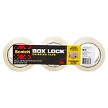 Scotch® Box Lock™ Shipping Packaging Tape, Clear, 1.88 in x 54.6 yd, 3 Rolls/Pack (3950-3)