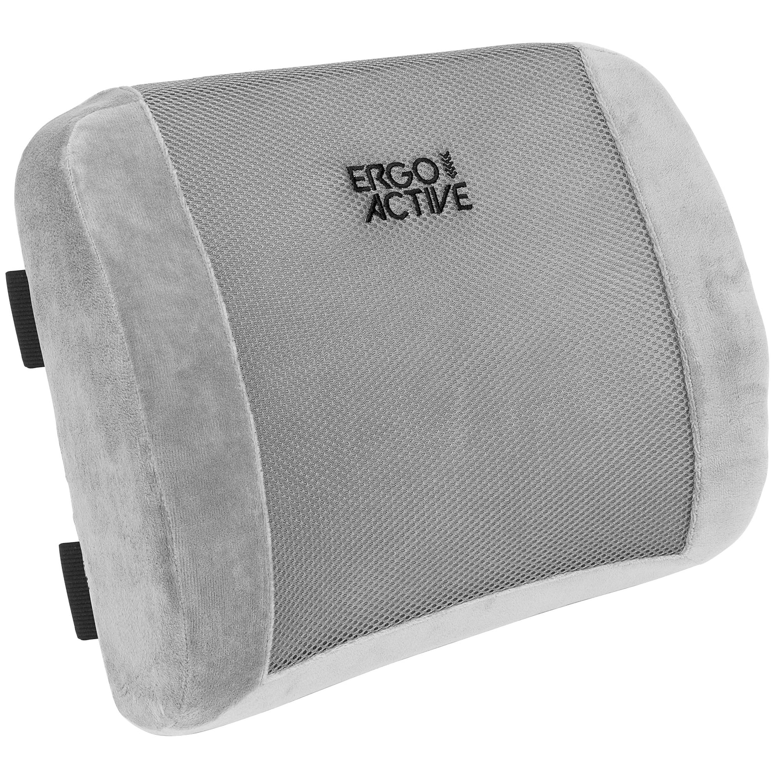 Mount-It! ErgoActive Lumbar Support Cushion with Straps, Breathable Mesh Cover, Gray (MI-1013)