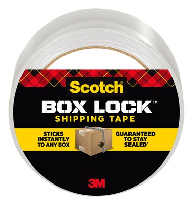 Scotch® Box Lock™ Shipping Packing Tape, 1.88 in x 54.6 yds., Clear (3950)