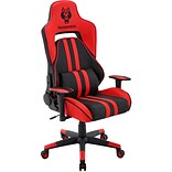 Hanover Commando Fabric Ergonomic Gas Lift Seating Gaming Chair, Black and Red, HGC0102