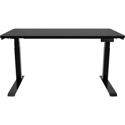 Hanover 24"- 49" Adjustable Sit or Stand Assembled Electric Desk with Adjustable and Programmable Heights, Black, HSD0421-BLK