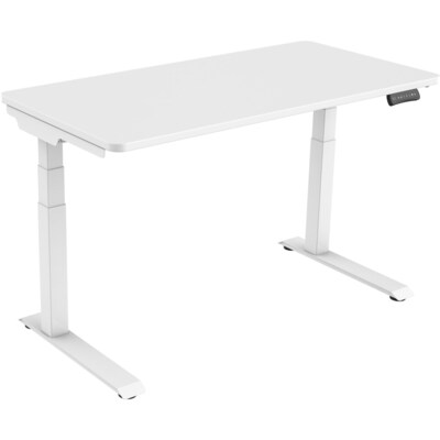 Hanover 24- 49 Sit or Stand Assembled Electric Desk with Adjustable and Programmable Heights, White, HSD0421-WHT