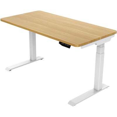 Hanover 24- 49 Sit or Stand Assembled Electric Desk with Adjustable and Programmable Heights, Natural, HSD0421-NAT