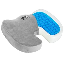 Mount-It! ErgoActive Cooling Gel Coccyx Seat Cushion, Gray (CL-1201)