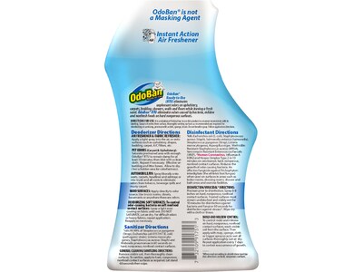 ODOBAN Deodorizer Spray, Fresh Linen Scent, 1 Qt., 6/Pack (910701Q6-STP)