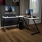 Flash Furniture 72"W L-Shaped Computer Corner Desk, White (NANCD22181WHBK)