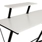 Flash Furniture 72"W L-Shaped Computer Corner Desk, White (NANCD22181WHBK)