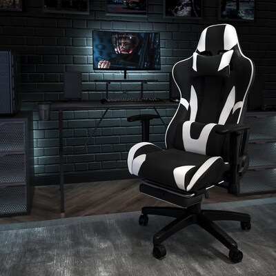 Flash Furniture X30 Ergonomic LeatherSoft Swivel Gaming Chair, Black (CH187230BK)