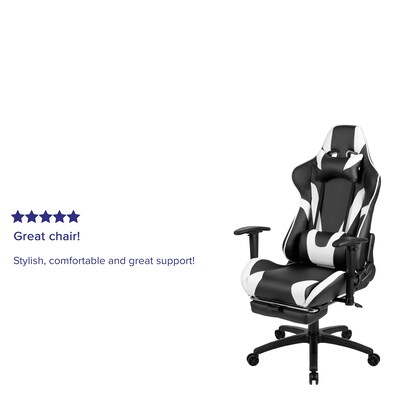 Flash Furniture X30 Ergonomic LeatherSoft Swivel Gaming Chair, Black (CH187230BK)