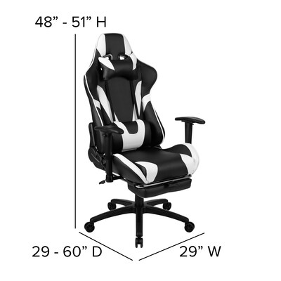 Flash Furniture X30 Ergonomic LeatherSoft Swivel Gaming Chair, Black (CH187230BK)