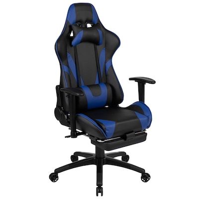 Flash Furniture X30 Ergonomic LeatherSoft Swivel Gaming Chair, Blue (CH187230BL)