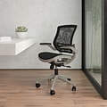 Flash Furniture Warfield Ergonomic Mesh Swivel Mid-Back Executive Office Chair, Black with Graphite