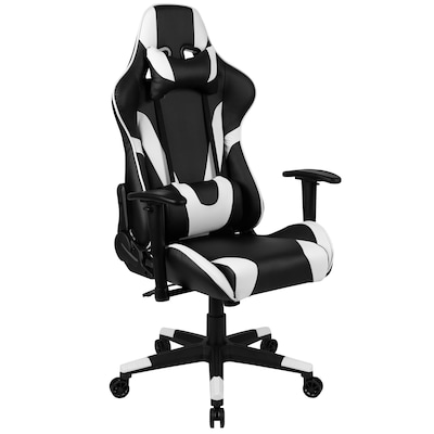 Flash Furniture X20 Ergonomic LeatherSoft Swivel Reclining Gaming Chair, Black (CH1872301BK)