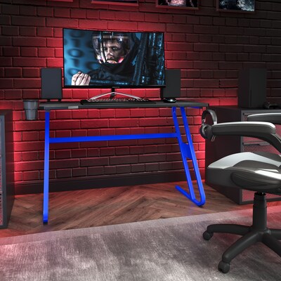 Flash Furniture 52"W Gaming Ergonomic Desk, Blue (NANRSG1030BL)