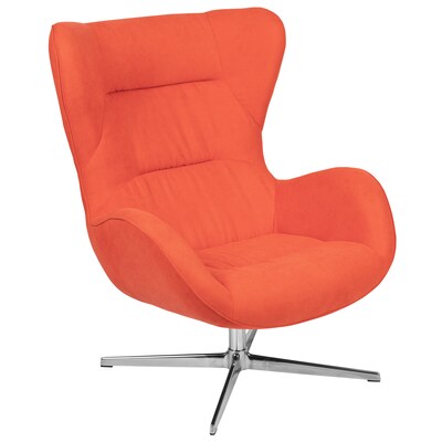 Flash Furniture Fabric Swivel Wing Chair, Orange (ZBWINGORGFAB)