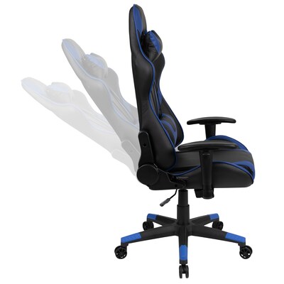 Flash Furniture 52" Gaming Desk with Blue Reclining Gaming Chair Set, Black (BLNX20RSG1031BL)