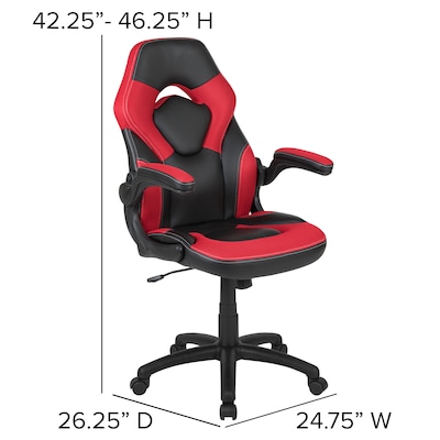 Flash Furniture 52" Gaming Desk and Red/Black Racing Chair Set, Black (BLNX10RSG1031RD)