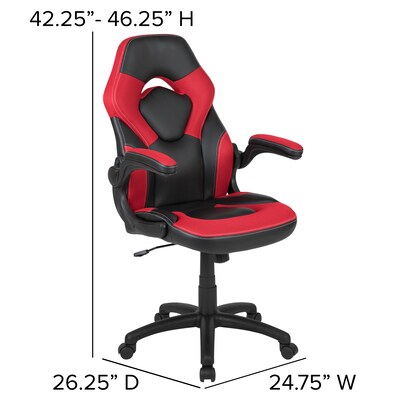 Flash Furniture 52" Gaming Desk and Red/Black Racing Chair Set, Black (BLNX10RSG1031RD)