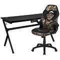 Flash Furniture 55 Gaming Desk and Camouflage/Black Racing Chair Set, Black (BLNX10D1904LCAM)
