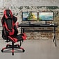 Flash Furniture 55 Gaming Desk with Red/Black Reclining Gaming Chair Set, Black (BLNX20D1904LRD)