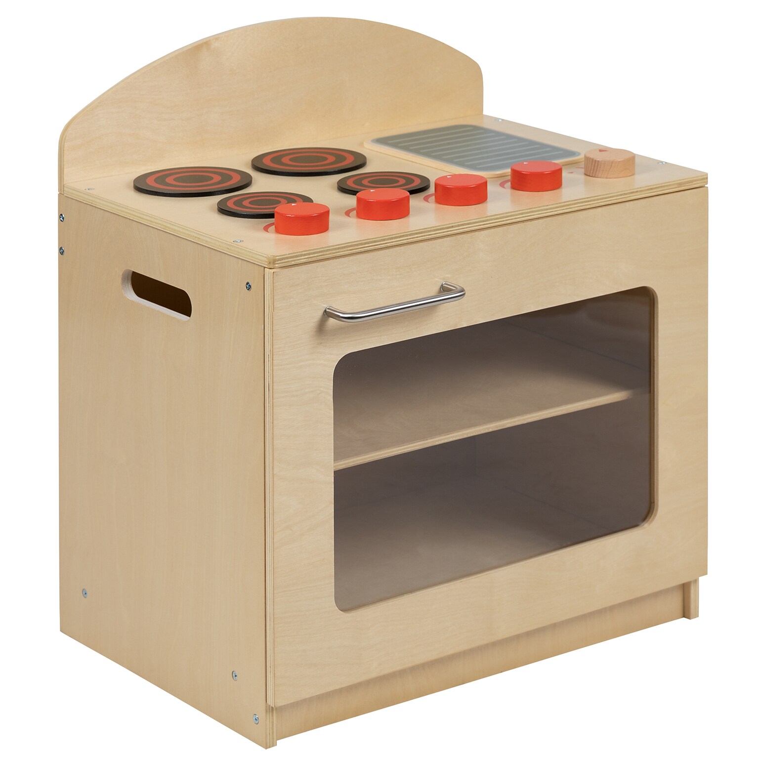 Flash Furniture Childrens Wooden Kitchen Stove for Commercial or Home Use - Safe, Kid Friendly Design (MKDP001)