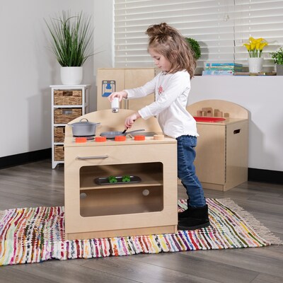 Flash Furniture Children's Wooden Kitchen Stove for Commercial or Home Use - Safe, Kid Friendly Design (MKDP001)