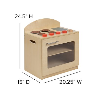 Flash Furniture Children's Wooden Kitchen Stove for Commercial or Home Use - Safe, Kid Friendly Design (MKDP001)