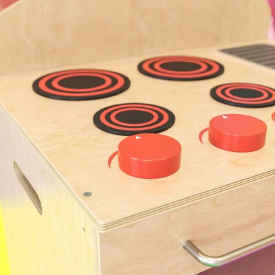 Flash Furniture Children's Wooden Kitchen Stove for Commercial or Home Use - Safe, Kid Friendly Design (MKDP001)