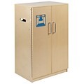 Flash Furniture Childrens Wooden Kitchen Refrigerator for Commercial or Home Use - Safe, Kid Friendly Design (MKDP003)