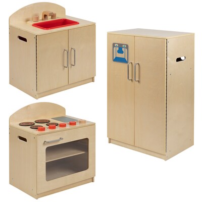 Flash Furniture Childrens Wooden Kitchen Set for Commercial or Home Use - Safe, Kid Friendly Design (MKDP00KTCHN)