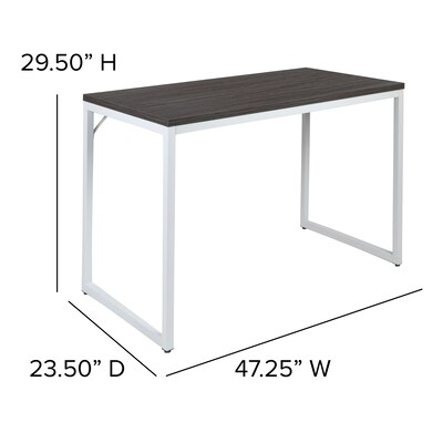 Flash Furniture 47" Tiverton Industrial Modern Commercial Grade Office Computer Desk, Gray (GCGF156W12GRY)