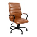 Flash Furniture Whitney Ergonomic LeatherSoft Swivel High Back Executive Office Chair, Brown/Black (GO2286HBRBK)