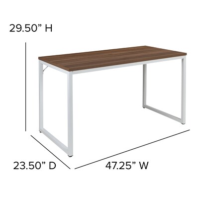 Flash Furniture 47"W Tiverton Industrial Modern Commercial Grade Office Computer Desk, Wood Grain (GCGF15612WALWH)