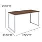 Flash Furniture 47"W Tiverton Industrial Modern Commercial Grade Office Computer Desk, Wood Grain (GCGF15612WALWH)