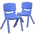 Flash Furniture Whitney Plastic Student Stackable Chair, Blue, 2 Pack (2YUYCX002BLUE)