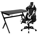 Flash Furniture 45W Gaming Desk and Black Reclining Gaming Chair Set, Black (BLNX20D1904BK)