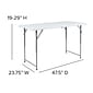 Flash Furniture Kathryn Folding Table, 47.5" x 23.75", Granite White (RB2448ADJ2)