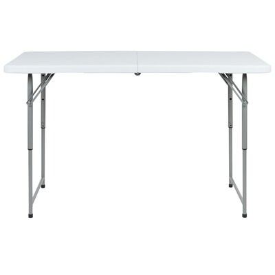 Flash Furniture Kathryn Folding Table, 47.5" x 23.75", Granite White (RB2448ADJ2)