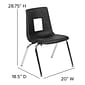 Flash Furniture Emmy 48" Round Activity Table Set, Height Adjustable, Gray/Black (XUG16CHA48HCGTA)