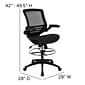 Flash Furniture Mesh Mid-Back Drafting Stool with Lumbar Support, Black (BLLB8801XDBLK)