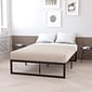 Flash Furniture Louis 14 Inch Metal Platform Bed Frame with 10 Inch Pocket Spring Mattress, Queen (XUBD1000110PSMQ)